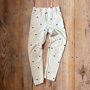 H&M Cozy Fleece Cotton Leggings with Hearts